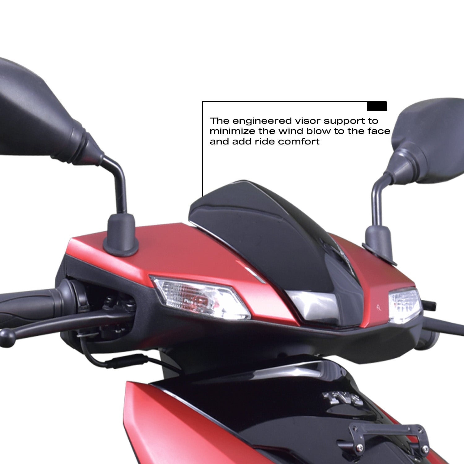TVS Ntorq 125 Long Visor - Stylish Protection for Your Ride